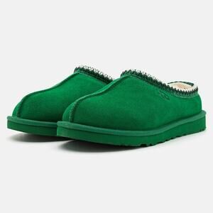 UGG Men's 17 Monstera Green Tasman Slipper Mule Suede Plush Lined Slip On LB5-8